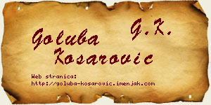 Goluba Košarović vizit kartica